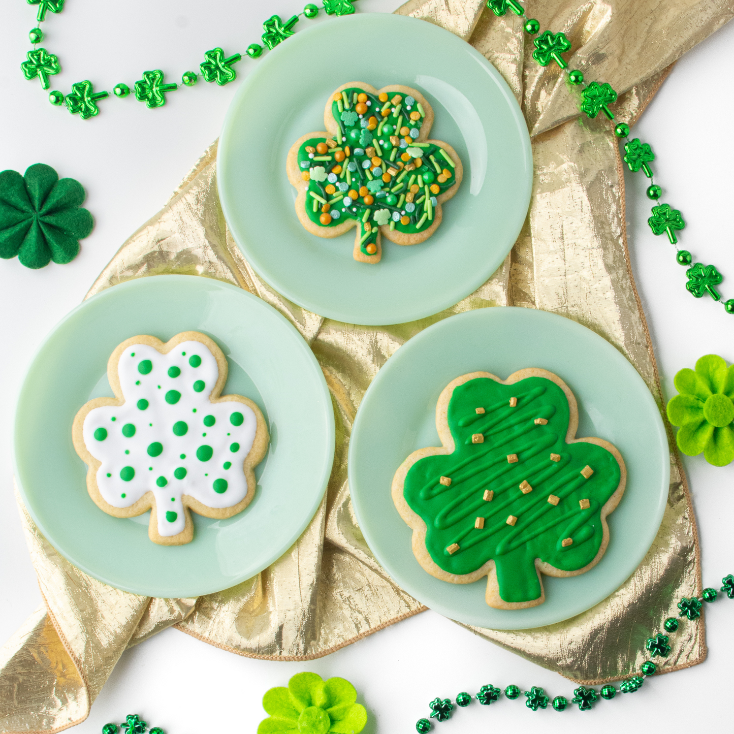 Colorful Shamrock Cookie Cutters - 3 Pack