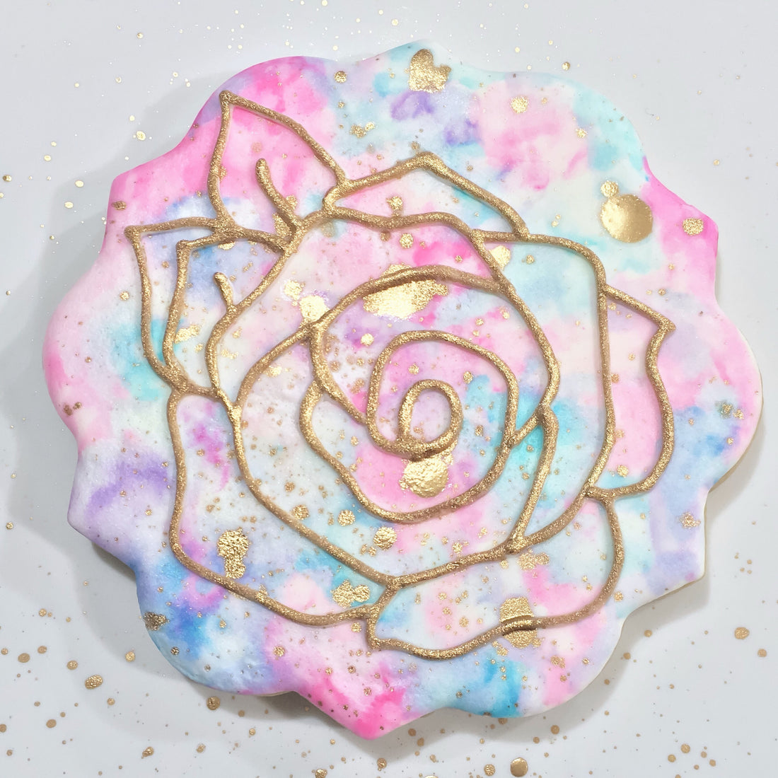 Watercolor Flower Cookie