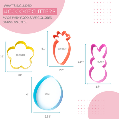 Colorful Spring Cookie Cutters - 4 Pack