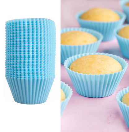 Powder Blue Baking Cups (24 Pack)